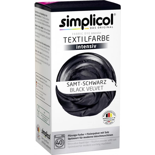 Simplicol Textilfarbe Intensiv Samt-schwarz 150ML+400G 1 Simplicol Textilfarbe Intensiv Samt-schwarz 150ML+400G